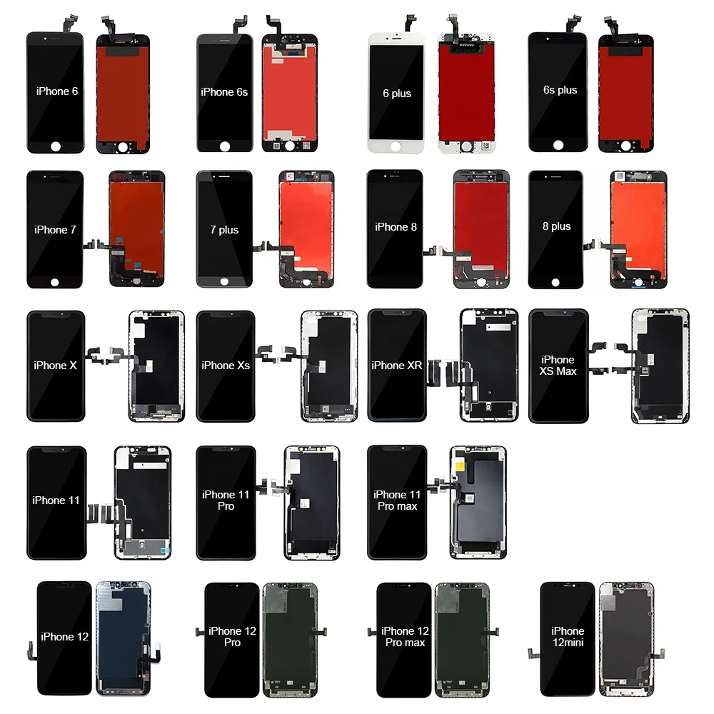 

Iphone Lcd Screen Iphone 6 Plus 6S Plus 7 Plus 8 Plus X Xr Xs Max iPhone 11 Pro 11Pro Max 12 Mobile Phone Lcd Replacement Screen