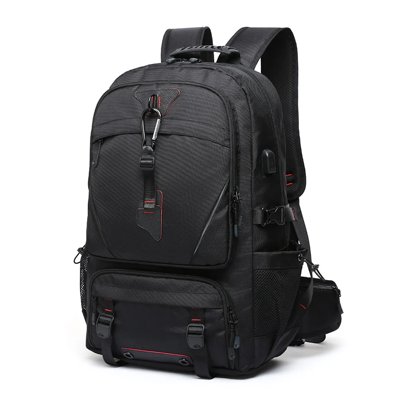 

2021 Three-size Useful Black Unisex school Travel Black Laptop Backpack for Men Outdoor bags with USB port Large