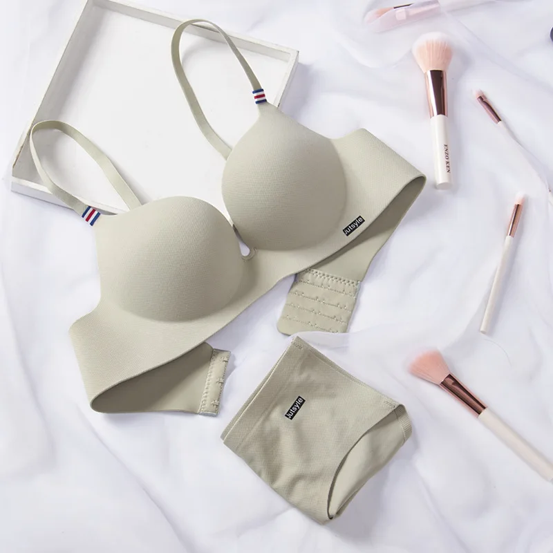 
Shopee hot sale Bra set without wire for women with matching panty 