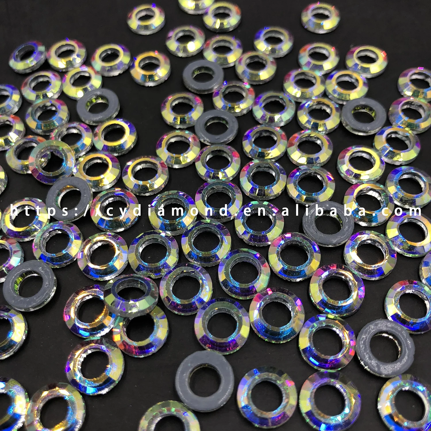 

Hollow Round Shape Crystal Machine Cut Hotfix Nail Art Glass Diamante Rhinestones