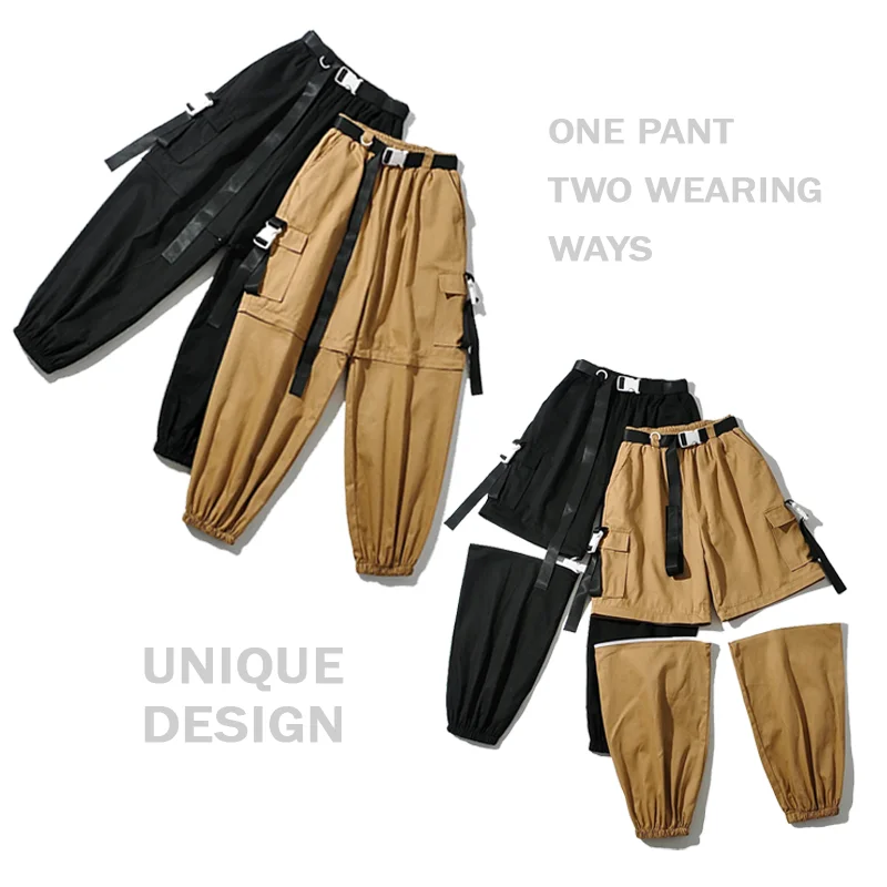 

Women Street Style Trousers Buckle Track Joggers Adjustable Hollow Out Hip Hop High Waist Cargo Pants, Nude