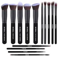 

BS-MALL 14 Pcs Black Foundation Powder Eye Shadows Makeup Brush Set