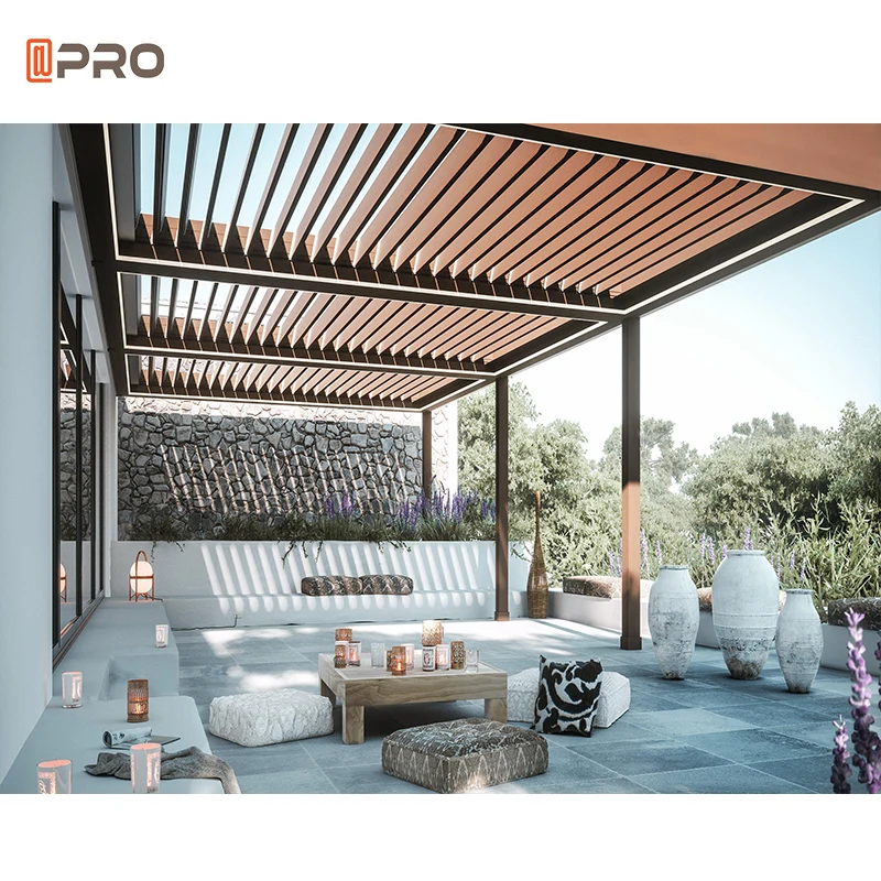 

Retractable System Parts Walk Way Toile Sliding Roof Pergola, Customized colors