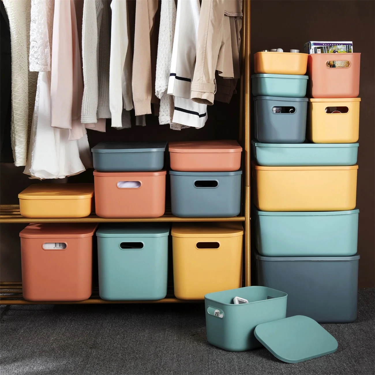 

Sundry storage basket student desktop snack storage box plastic cosmetic storage box