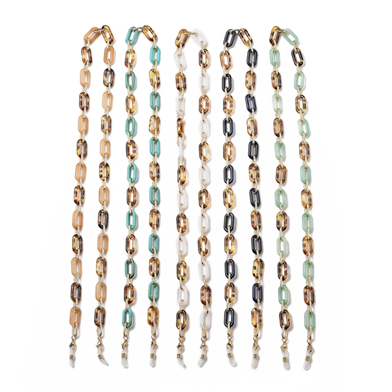 

PandaHall Neck Strap Aluminium Acrylic Paperclip Eyeglasses Chains, Mixed color