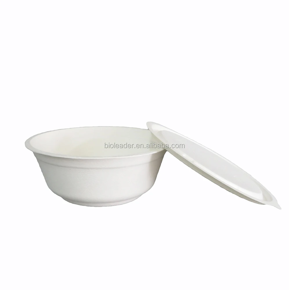 

Disposable Biodegradable Sugarcane Bagasse Soup Bowl With Lid