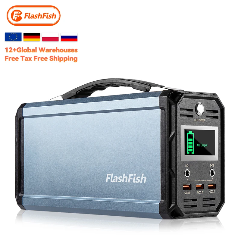 

Flashfish China Wholesale Price 300 Watt 230 Valt Charging Rechargeable Pure Sine Wave 300w Portable Power Station for Camping