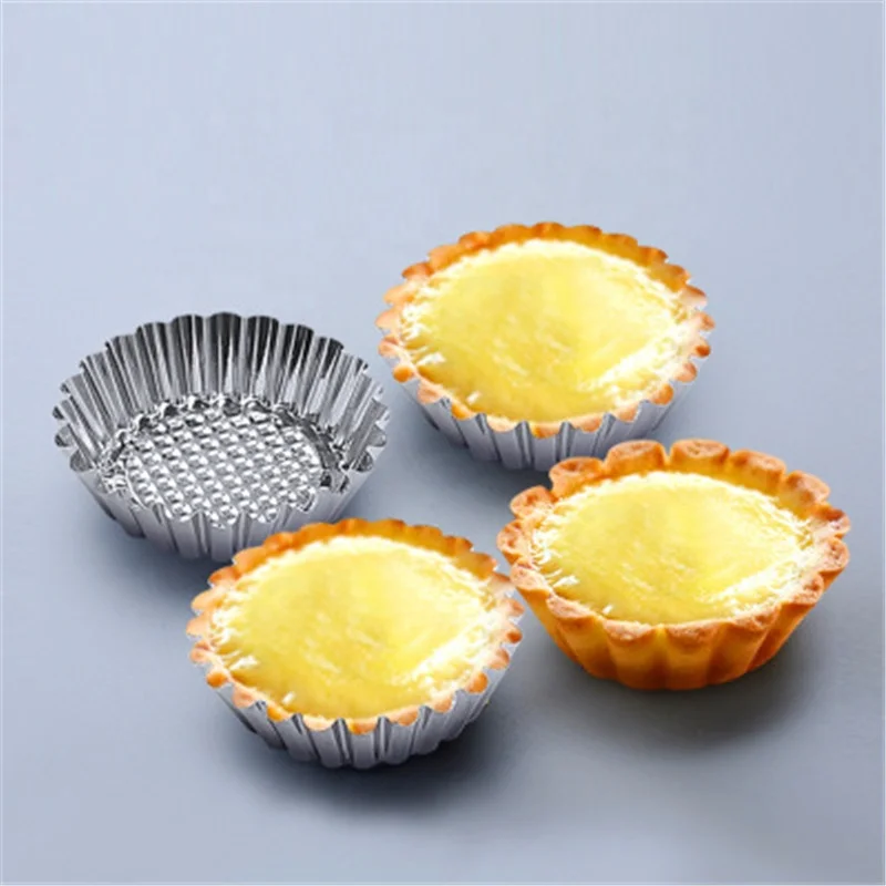 

Stainless Steel Round Egg Tart Molds, Sliver