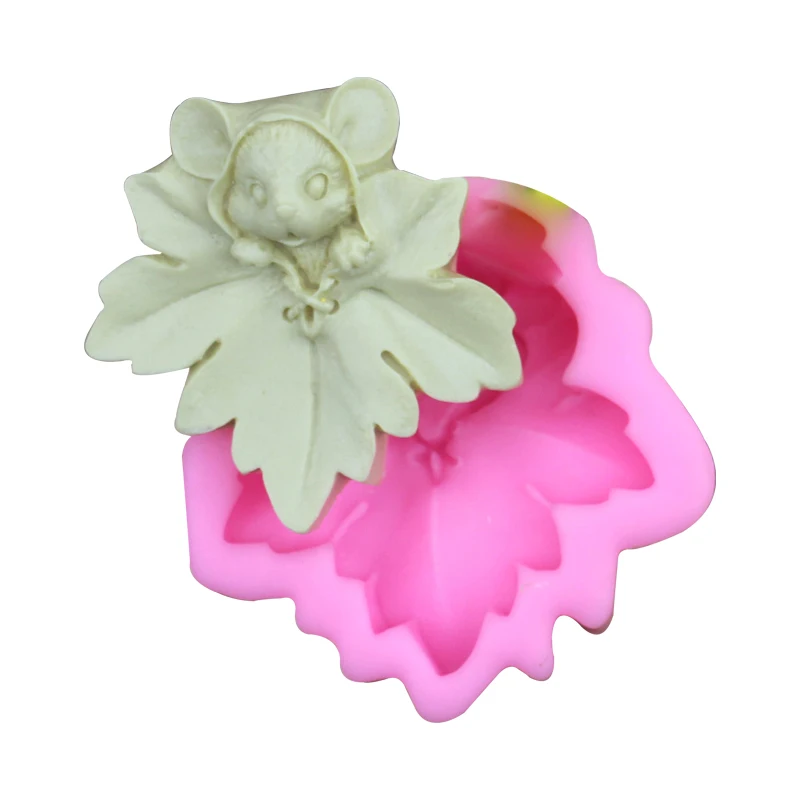 

chocolate cake decoration mold DIY cute Mouse flower candle silicone mold