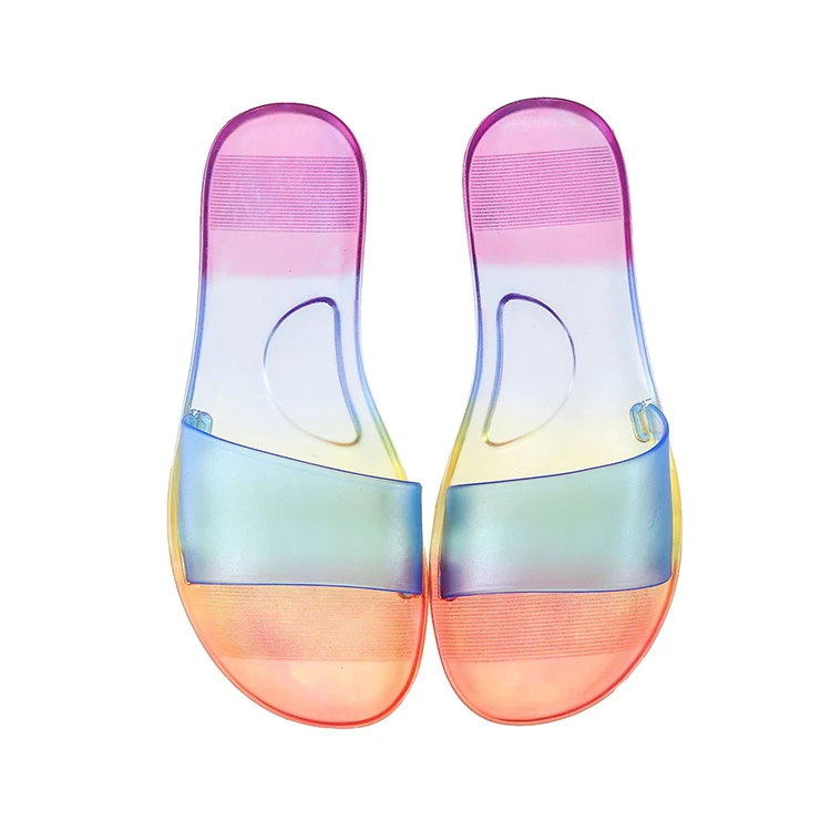 

Hot Sale Summer Lady Jelly Sandals Women Candy Color Transparent Neon Slippers Outdoor Beach Shoes Slide