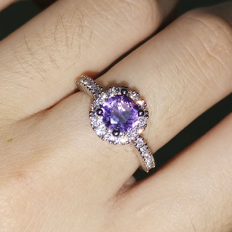 

New White Yellow Crystal Wedding Rings for Women Cartoon Fine Luxury Jewelry Engagement Rings Romantic Gifts, Customized color
