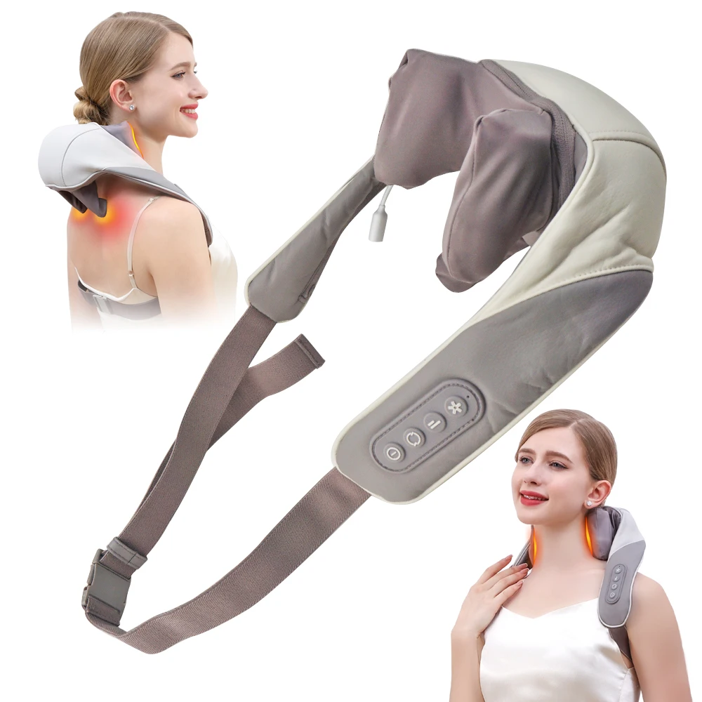 

New Mini Portable Electric Shiatsu Shoulder Neck Massager With Heat