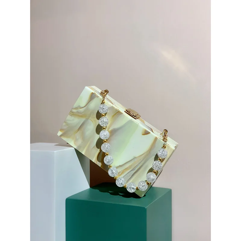 

fashion marble square acrylic bag clutch