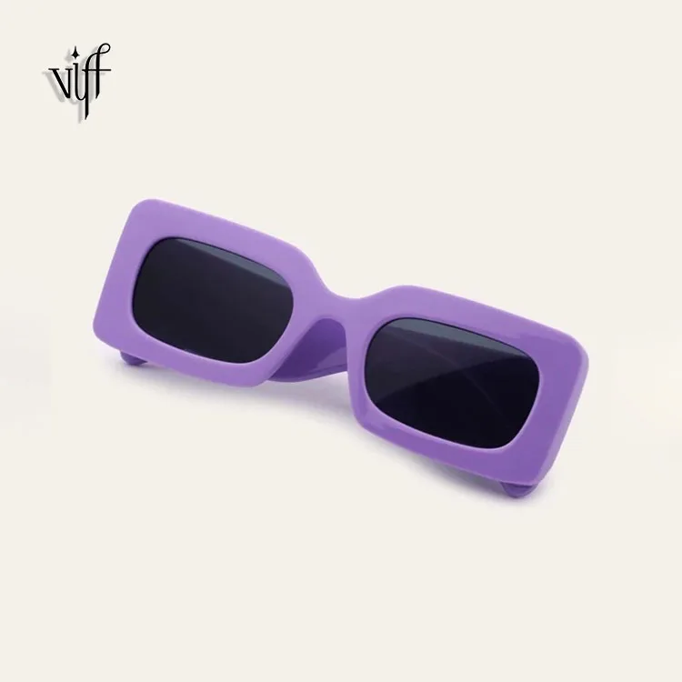 

VIFF HP21045 Elegant Gafas Del Sol Glasses Manufacturers Bold Frame Shades Fashion Purple Sunglasses 2022