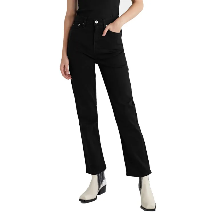 

High waist straight pants, Black