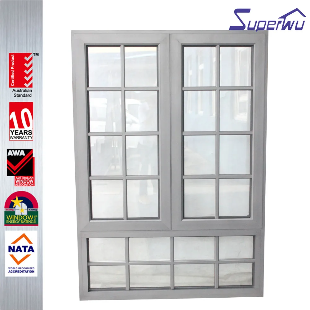 American design opening window two panels aluminium alloy casement window dual colored