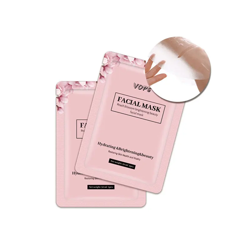 

wholesale plant extract whitening hydrating peach facial sheet mask beauty sheet mask