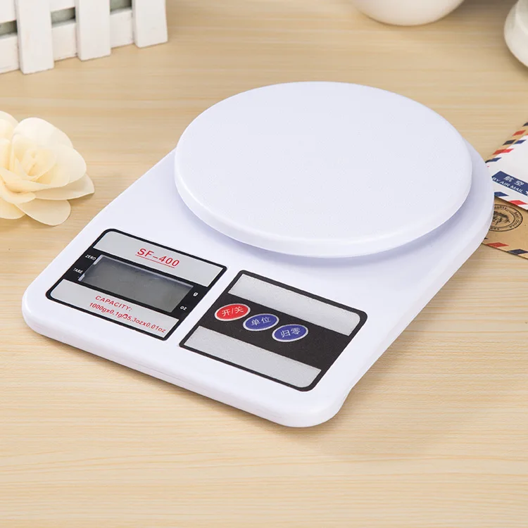 

Sf-400 Hot Selling 3kg To 10kg Digital Household Kitchen Food Vegetable Mini Electronic Scale/, White+black