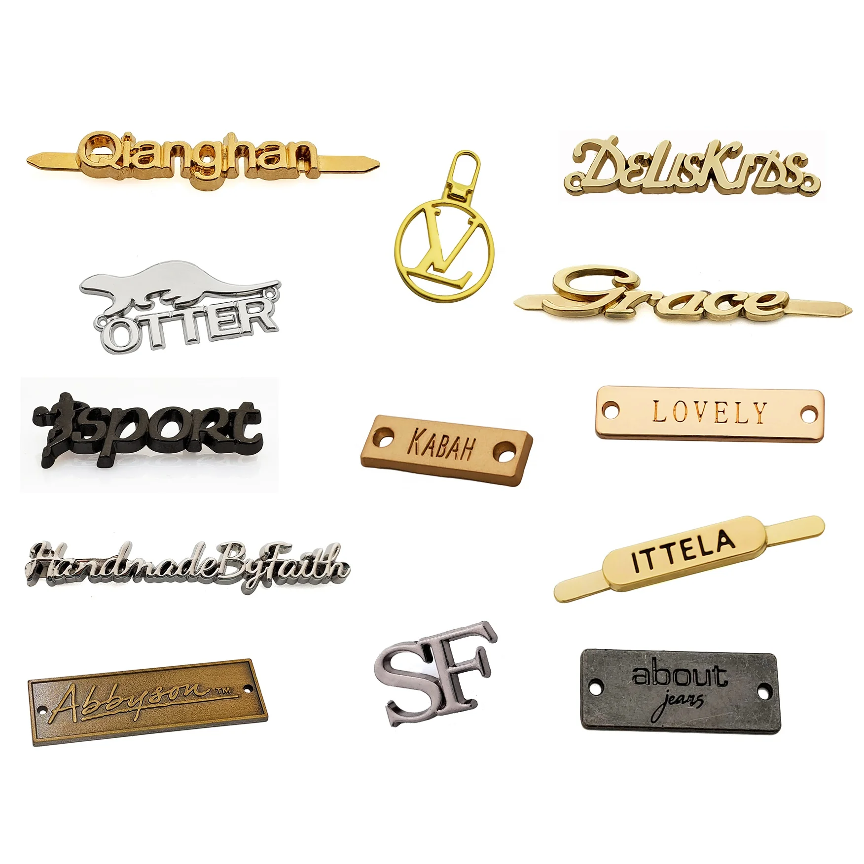 

metal lock for bag making accessories hand bags accessory bag parts hardware and accessories custom logo quality metal tags