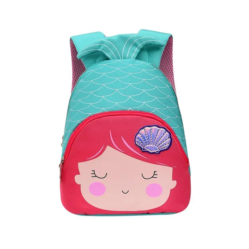 

Wholesale children unique design eco-friendly kid student school bags backpack for girls, Rose red / purple / light green / sky blue