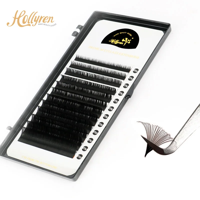 

Soft Easy Fanning Eyelash Extensions Foil Back 0.05 0.07 Vegan Easy Fanning Volume Eyelash 12 16 Rows Easy Fan