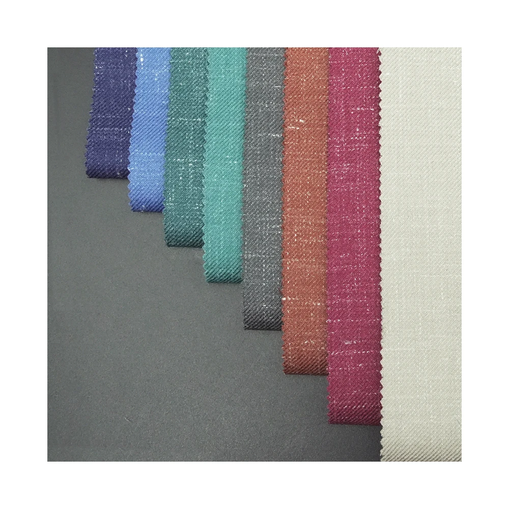 Wholesale 78%Wool 14%Linen 5%Silk 3%Ly Merino Wool Suiting Fabric for Suit Tailored Suit Fabric