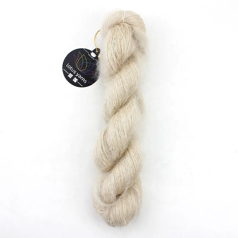Lotus Yarns 500m/50g 65%Kid Mohair 35%Silk Blended Lace  Fingering DK  Weight Hand knitting Natural Fiber  Yarn