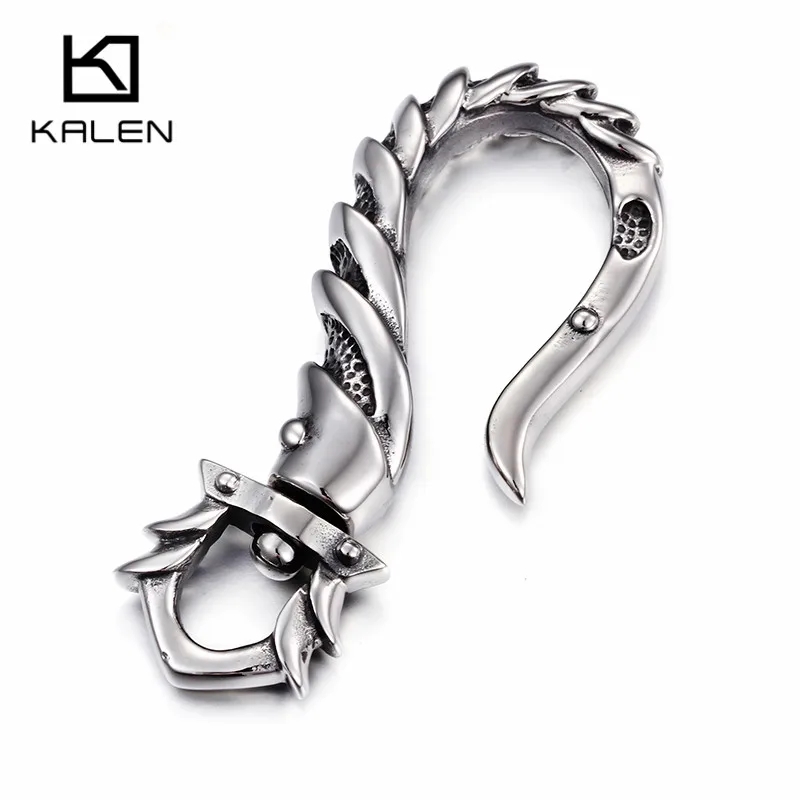 

KALEN Silver 316L Stainless Steel Shiny Men Key Chain