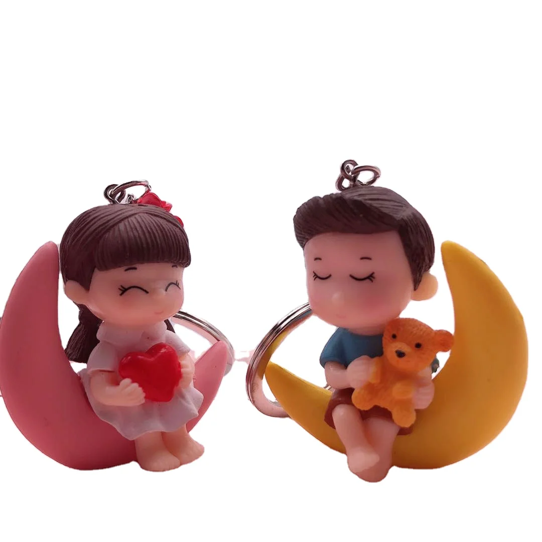 

Free shipping Cartoon Moon Lovers Doll Key ring mobile phone car key ring accessories manufacturers direct gifts