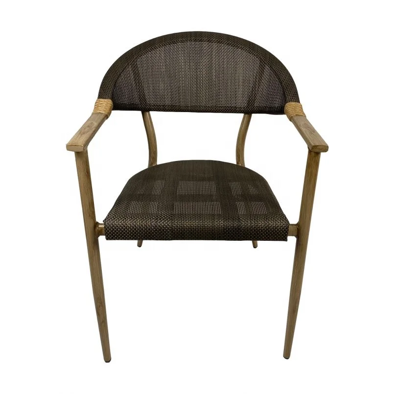 
Brand New Brushed Patio Set Square Chair Stackable Cast Outdoor Furniture Table And Aluminum Rattan Bistro Chairs 