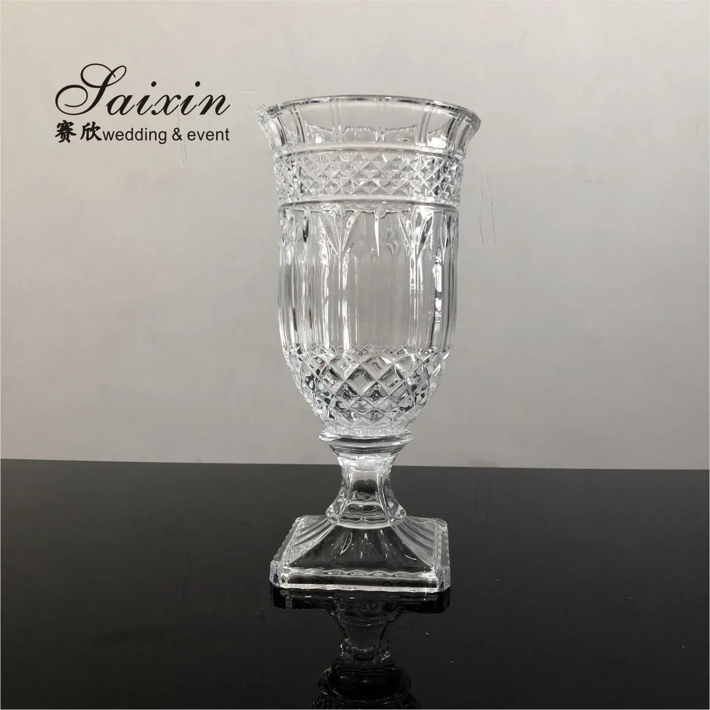 

Factory wholesale wedding home decoration crystal glass flower vases for weddings