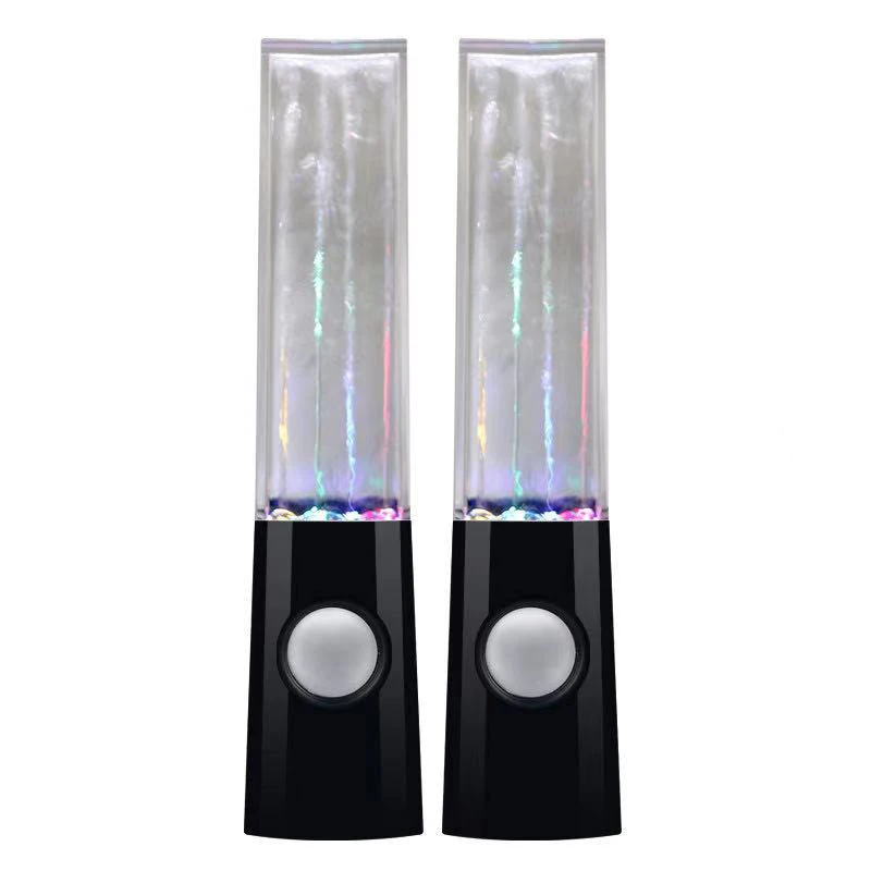 

2PCS LED Dancing Water Music Fountain Light Speakers Portable Desk MP3 Stereo Wired Speaker
