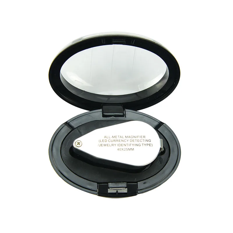 40x Illuminated Magnifier Full Metal Jeweler Loupe With Led Uv Light