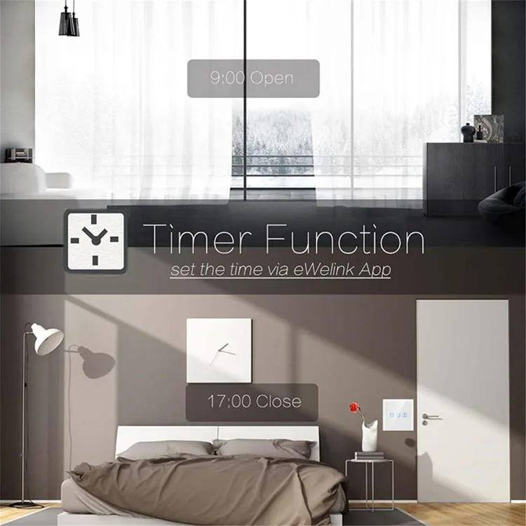 Glass Panel EU 240V Zigbee Smart Touch Switch WiFi Controlled Curtain Switch - ANKUX.COM