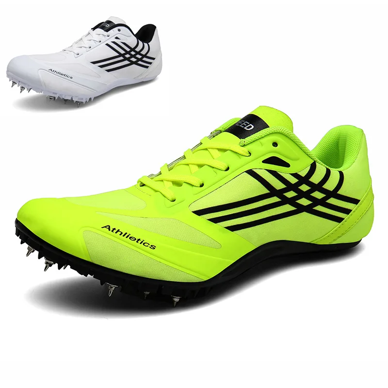 

2021 High Quality Track And Field Sports Football Shoes Spikes Super Running Shoes, As picture