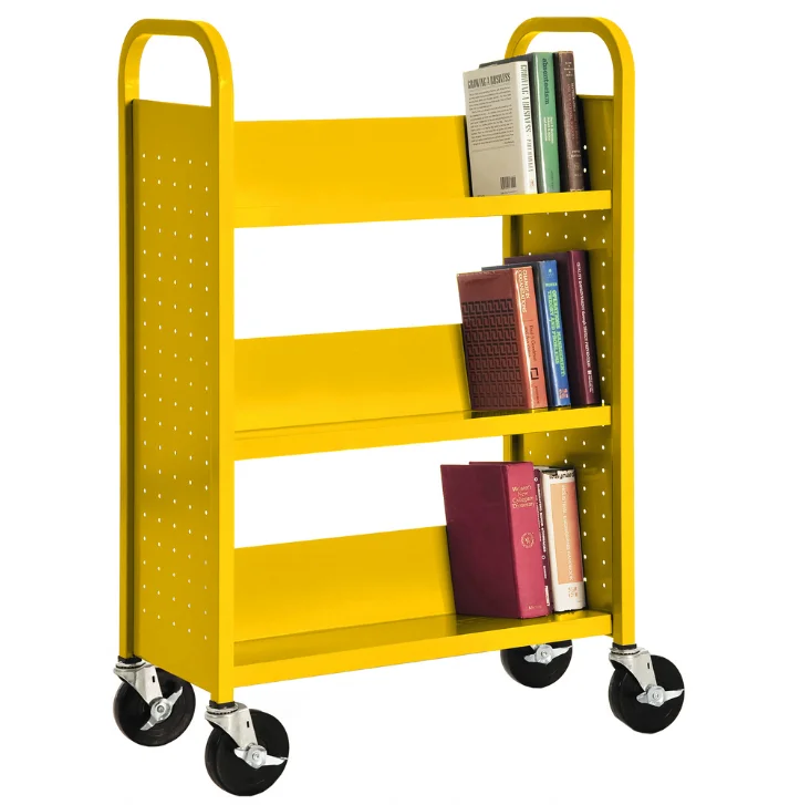 Library Double Sided Book Trolley Mobile Steel Book Cart For Sale Buy