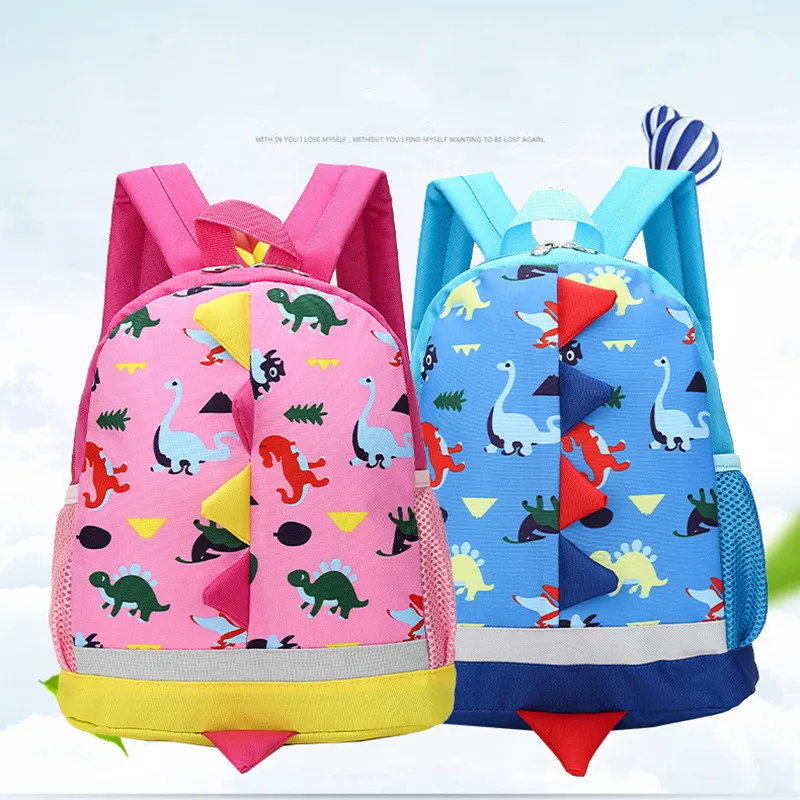 

Children Bag Cute Cartoon Dinosaur Kids Bags Kindergarten Preschool Backpack for Boys Girls Baby School Bags 3-4-6 Years Old, 4 colors