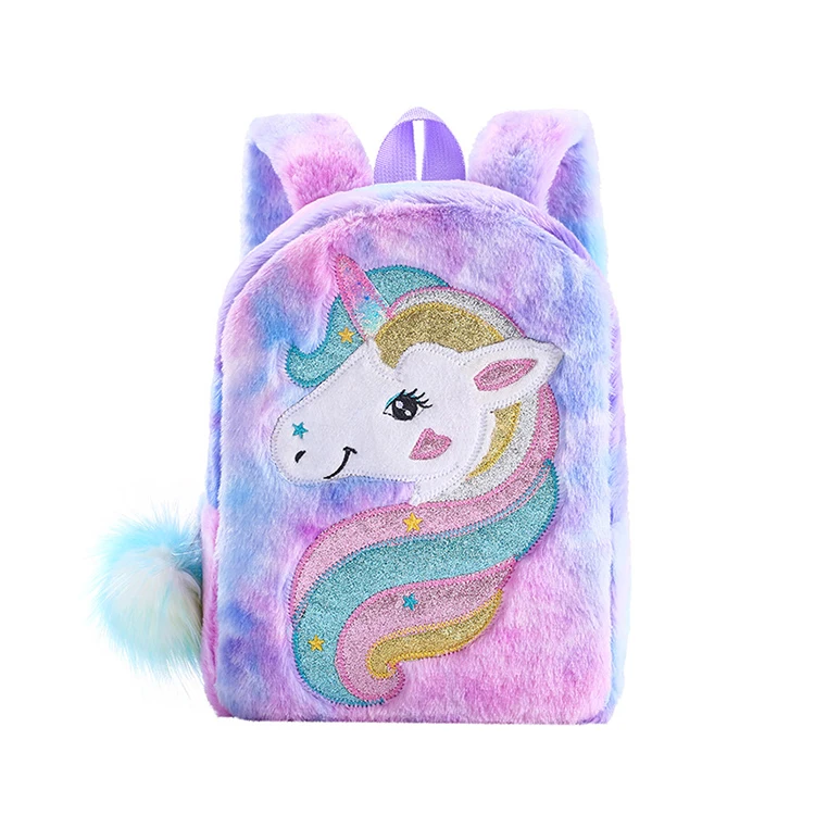 

High Capacity Design Accept Customized Logo Plush Outdoor Unicorn Bag School For Girls Daily Life, Customized color