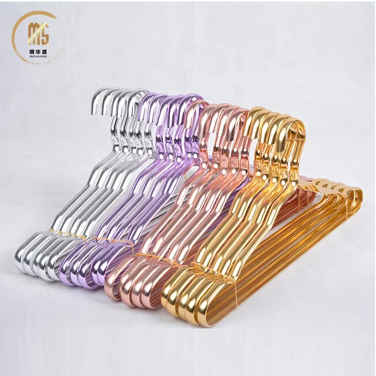 

Good quality hangers for bulk clothes from China supplier metal laundry hangers for drying clothes, Gold, silver, rose gold, amber