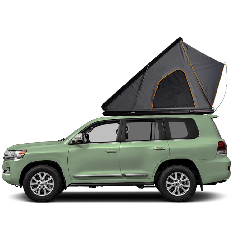 

Wildsrof 217*130*145cm Hard Shell Roof Top Tent Textured Abs Car Roof Top Tent For 2-4 People Camping