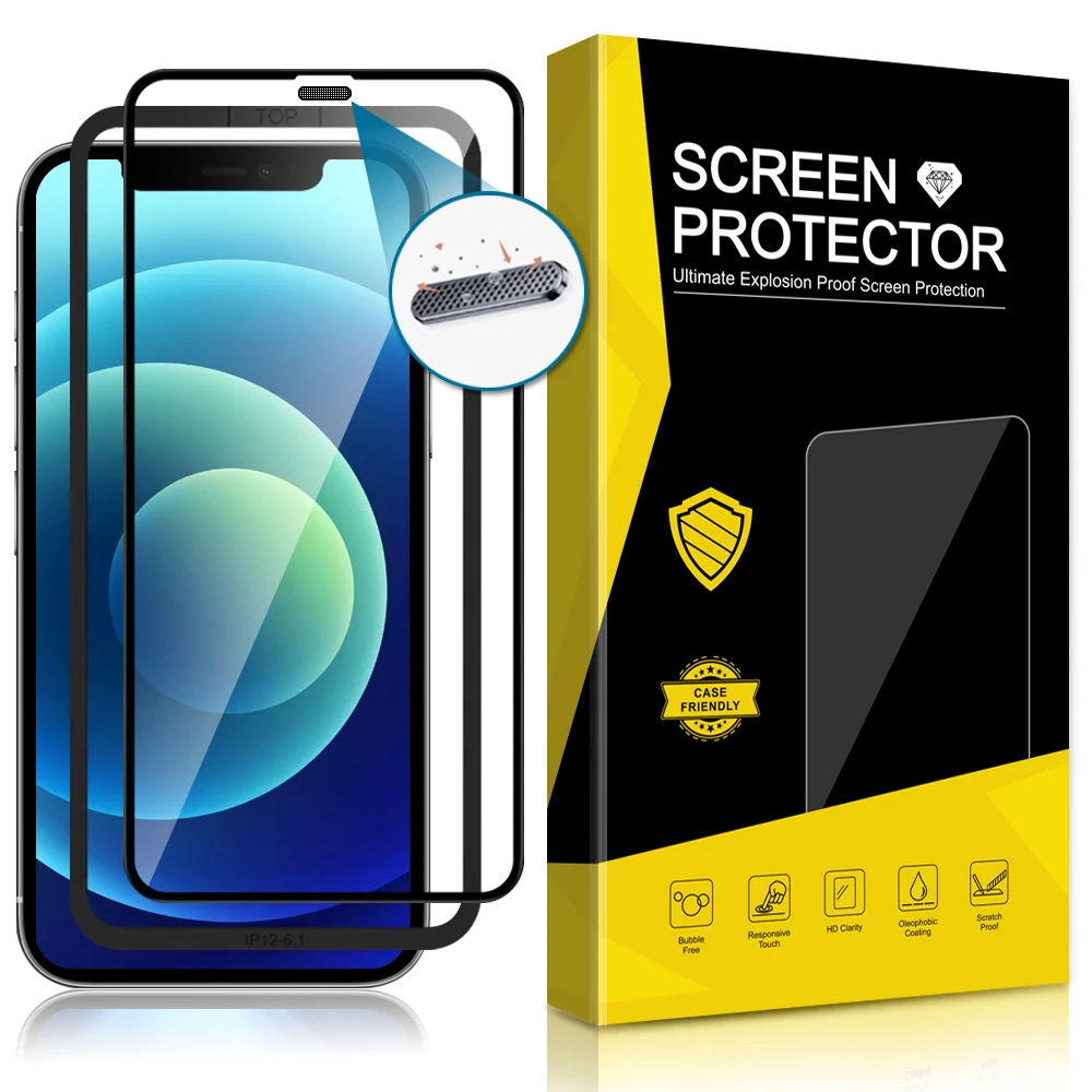 

For iphone 13 pro max glas 5D 11D full cover bulletproof tempered glass dustproof anti static screen protector custom package