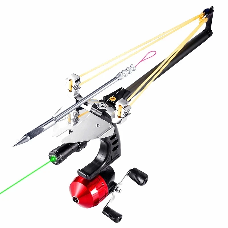 

High Power Shooting Fishing Slingshot Precision Straight Rod Telescopic sling shot with Laser