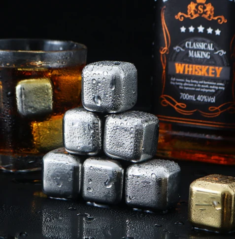 

New beauty products 2022 stainless steel ice cubes ice cube stainless steel whiskey ice cubes reusable cooling chilling