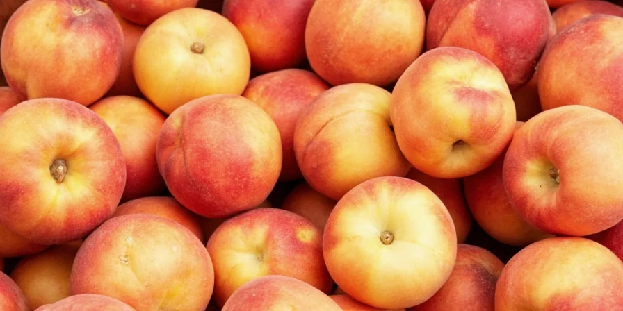 Spiced peaches with a variety of spices around