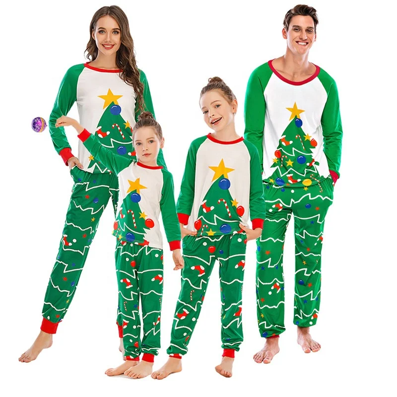 
2020 Ebay Winter Long Sleeve couple parent-child family christmas pajamas for men 