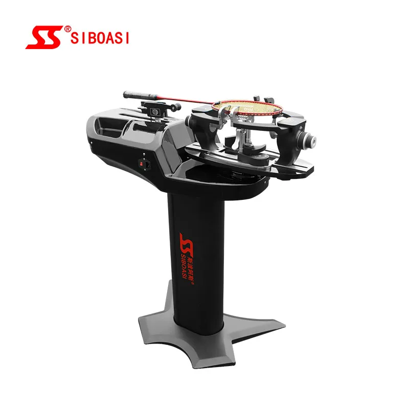 

High used good price badminton stringing machine electronic Large quantity in Stock, Black