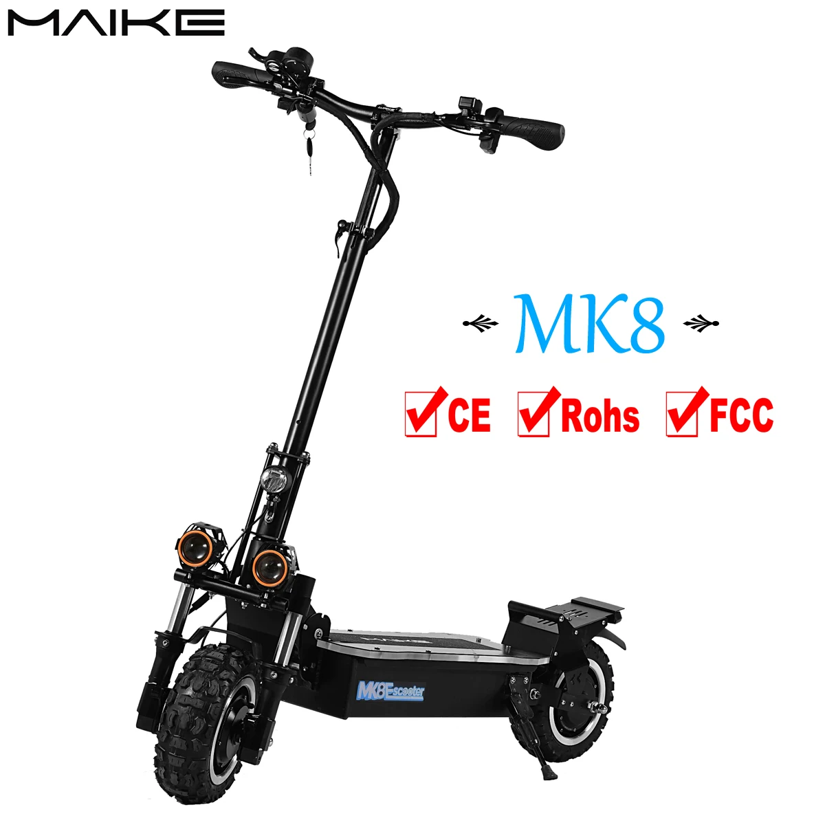 

High Quality Cheap Price maike mk8 11 inch fat tire 3200w dual motor off road electric mobility scooter for adults
