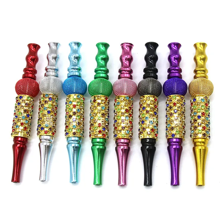 

Wholesale Lantern With Drill Cigarette Holder Interface Hookah Tips Diamond Pipe Smoking Hookah Accessories, As picture