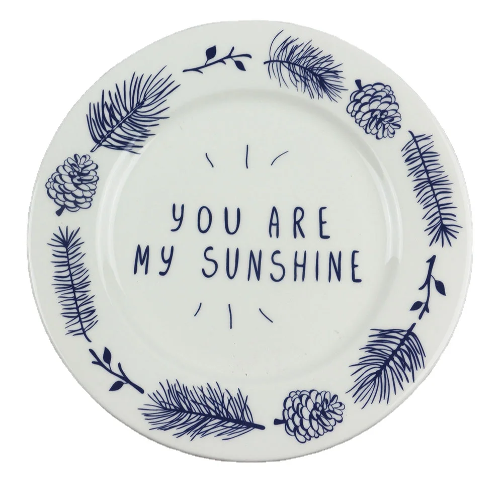 

8' Round Asian Kitchenware Set Dinner Plates Vintage Ceramic Dish Porcelain Plates