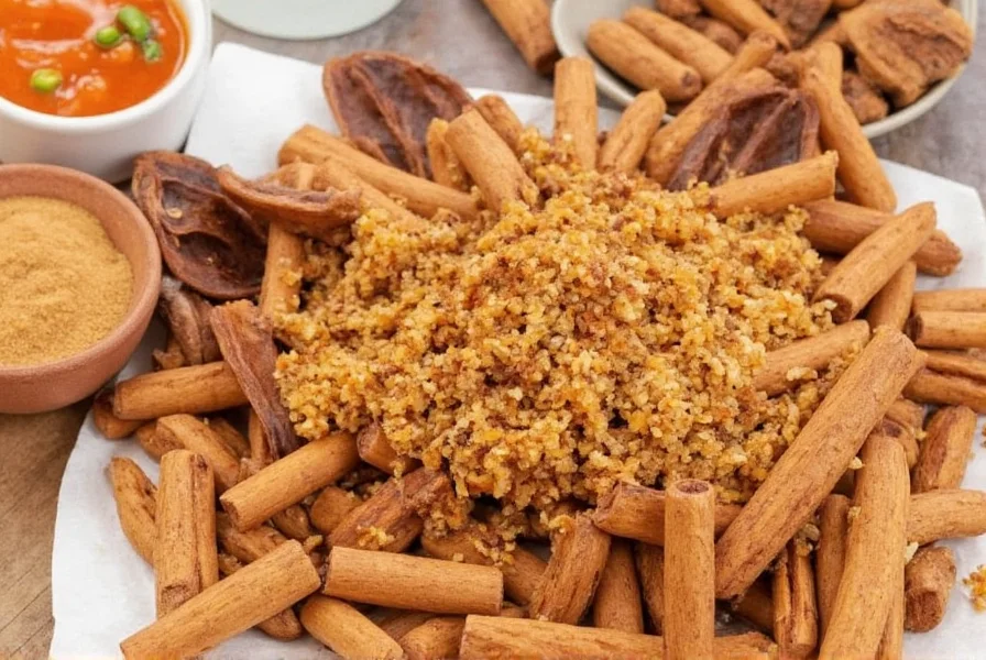 Close-up of Saigon cinnamon quills
